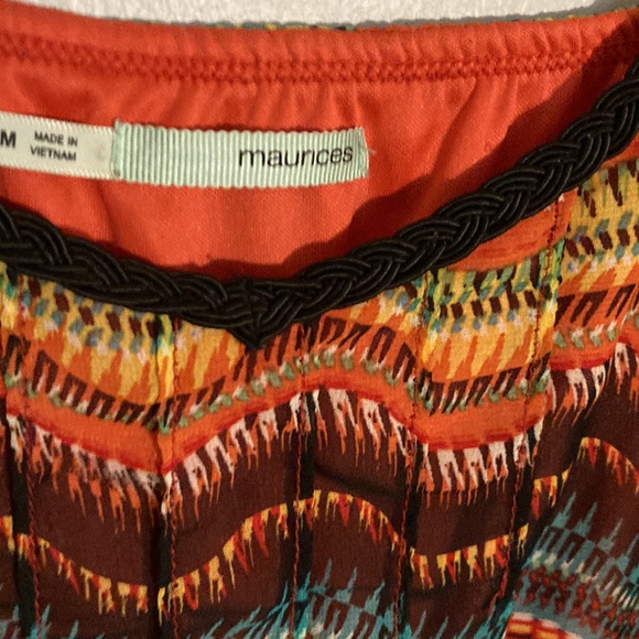 🍁 MAURICE Size M lined midi / maxi Summer Dress •Sunset Colors • boho - Picture 5 of 5
